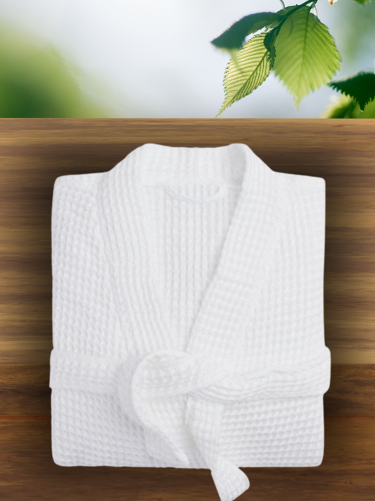 Cloudy 100% Turkish Cotton Waffle Bathrobe