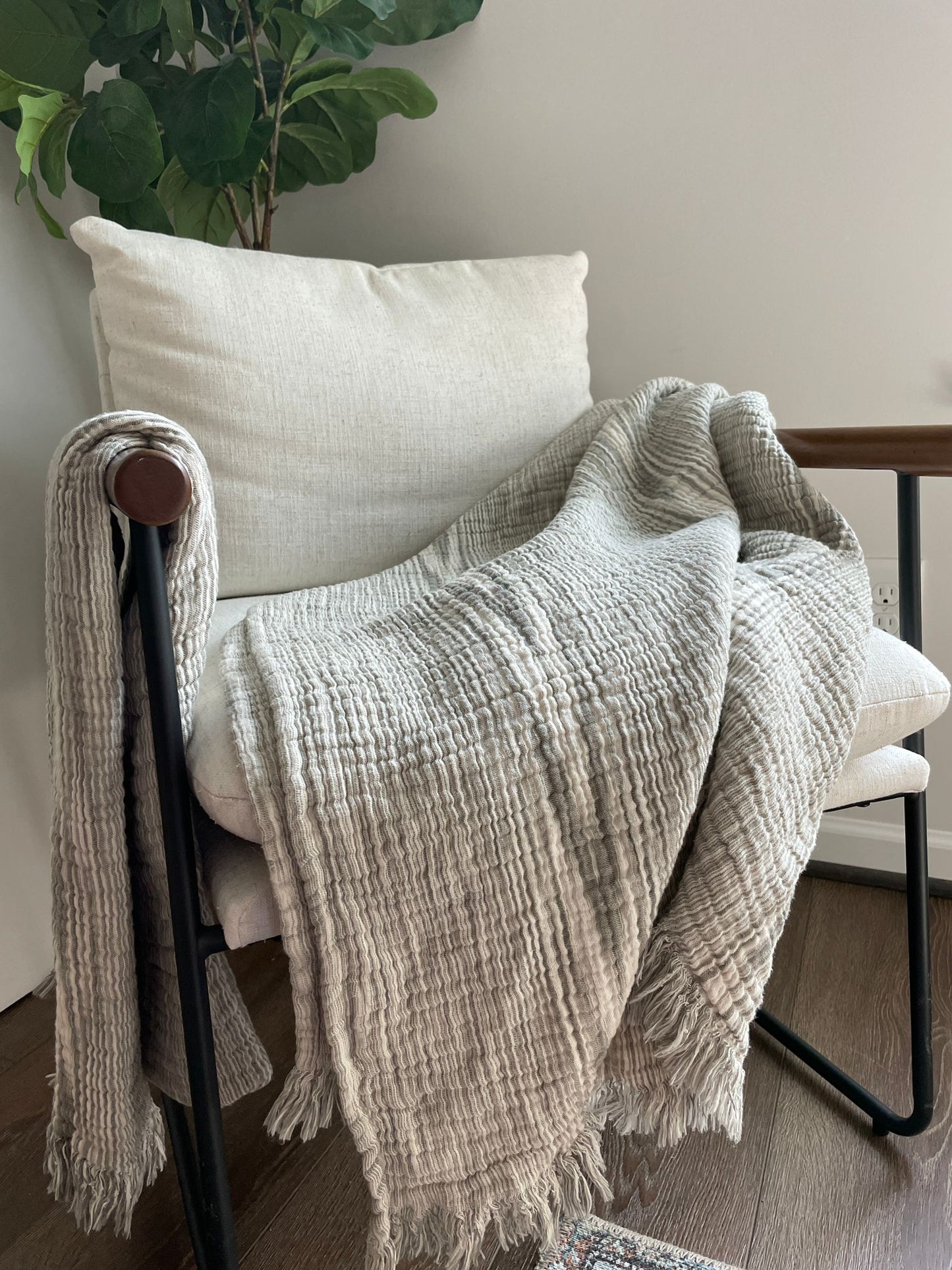 Park Avenue Melange Cotton Muslin Blanket