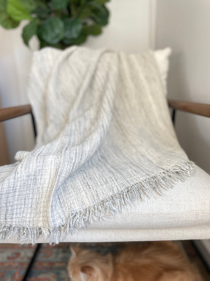 Soho 4 Layer crinkled Muslin Throw- 2 colors