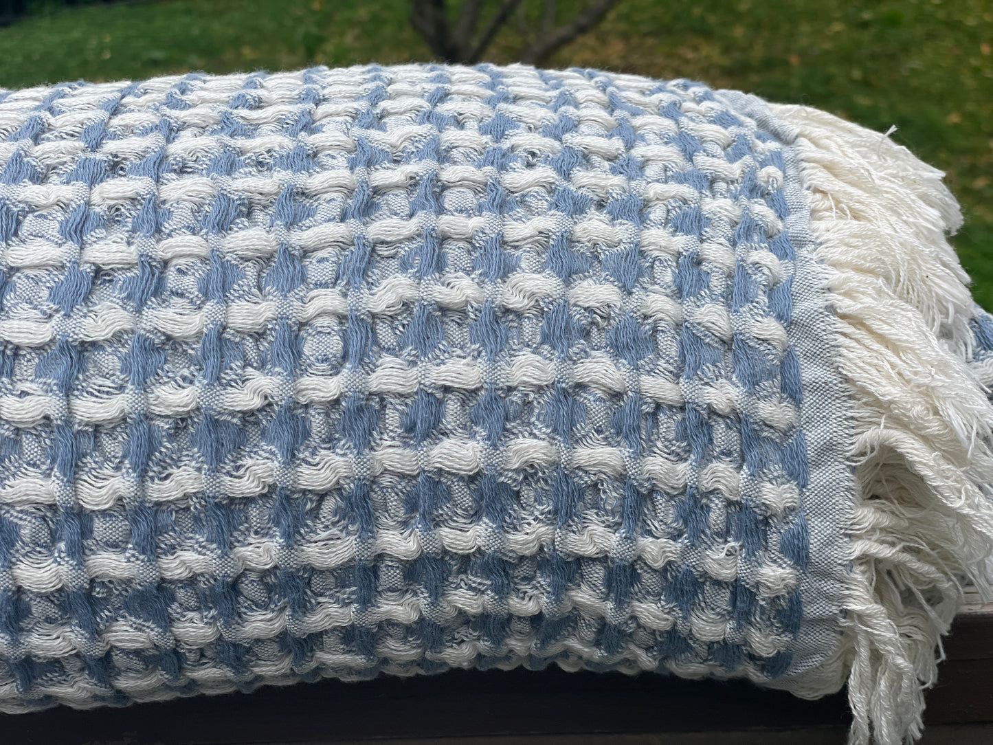 Cloud Waffle Weave 100% Cotton Blanket