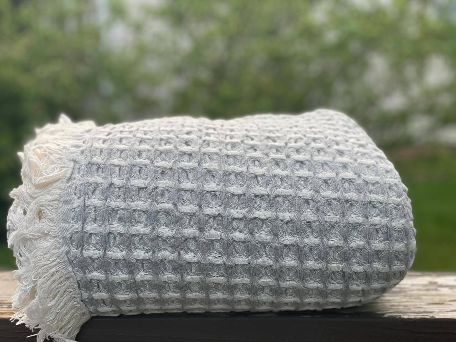  Waffle Blankets light gray 